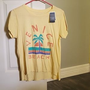 Lucky Brand adult small yellow t-shirt